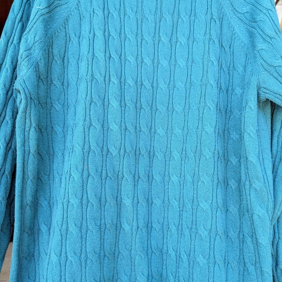 Croft & Barrow The Extra Soft Cabled Crew Neck Sweater Wetlands Large (EUC) - Picture 3 of 10